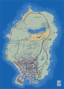 Game Map: Grand Theft Auto V - Atlas View  Trucos para gta v, Juegos de gta,  Trucos de juegos
